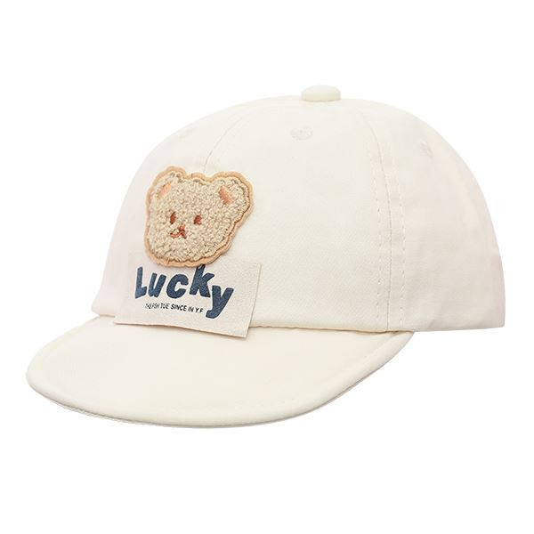 Nón kết TOP KIDS thêu gấu Lucky màu be