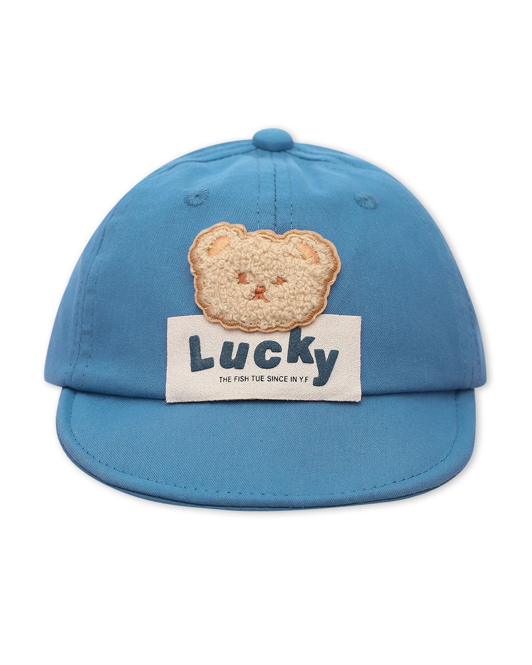 Nón kết cho bé TOP KIDS thêu gấu Lucky màu xanh dương 2