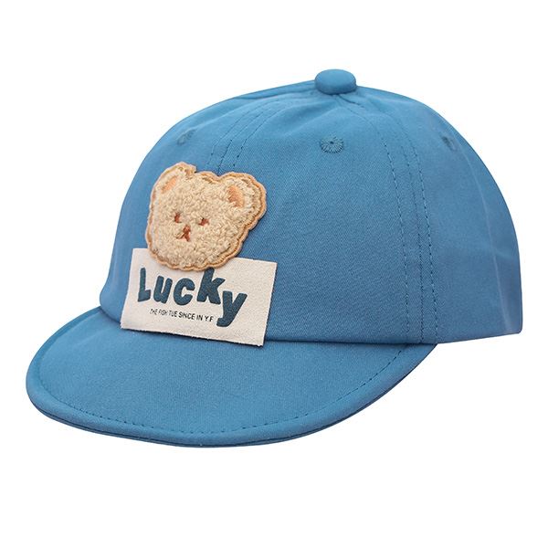 Nón kết TOP KIDS thêu gấu Lucky màu xanh dương