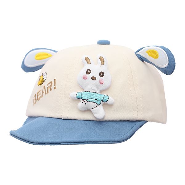Nón kết TOP KIDS thêu thỏ màu xanh dương - be
