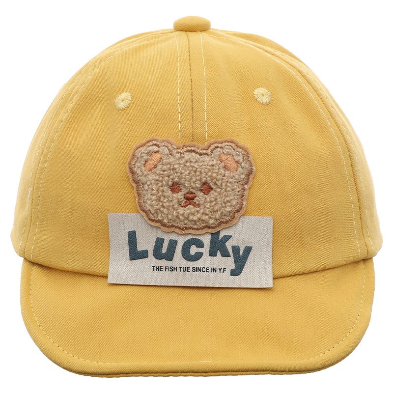 Nón kết cho bé TOP KIDS thêu gấu Lucky màu xanh dương 16