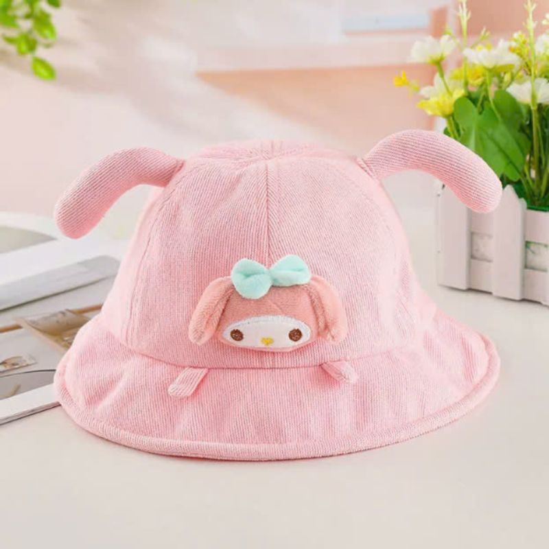 Nón vành cho bé TOP KIDS thêu My Melody màu hồng 2