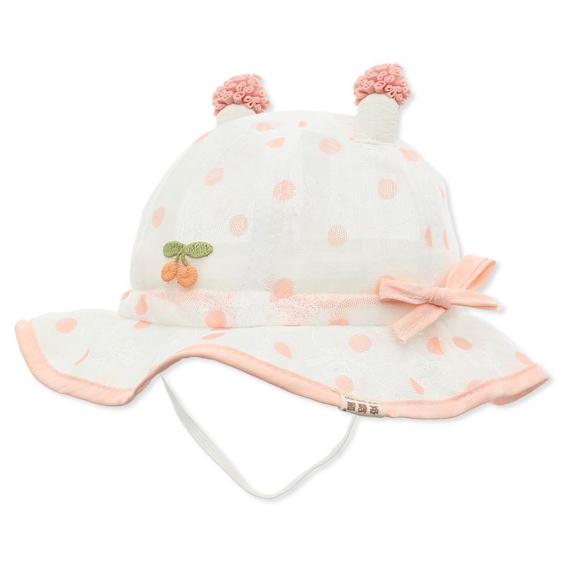 Nón vành cho bé gái HappyTime V28 màu trắng