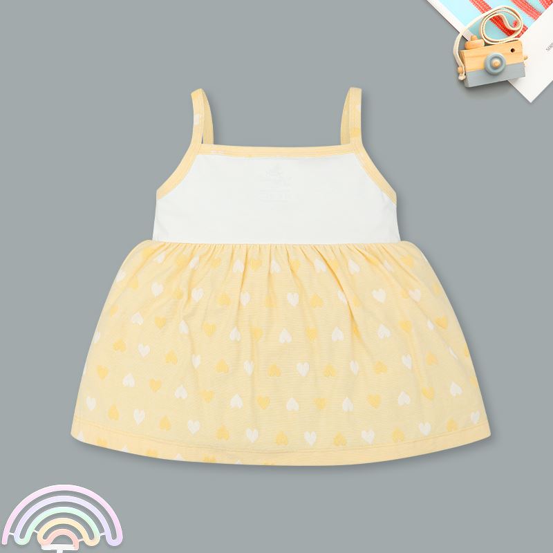 Bộ sát nách bé gái Pony Kids in gà con màu vàng 3