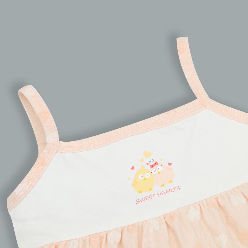 Bộ sát nách bé gái Pony Kids in gà con màu vàng 15