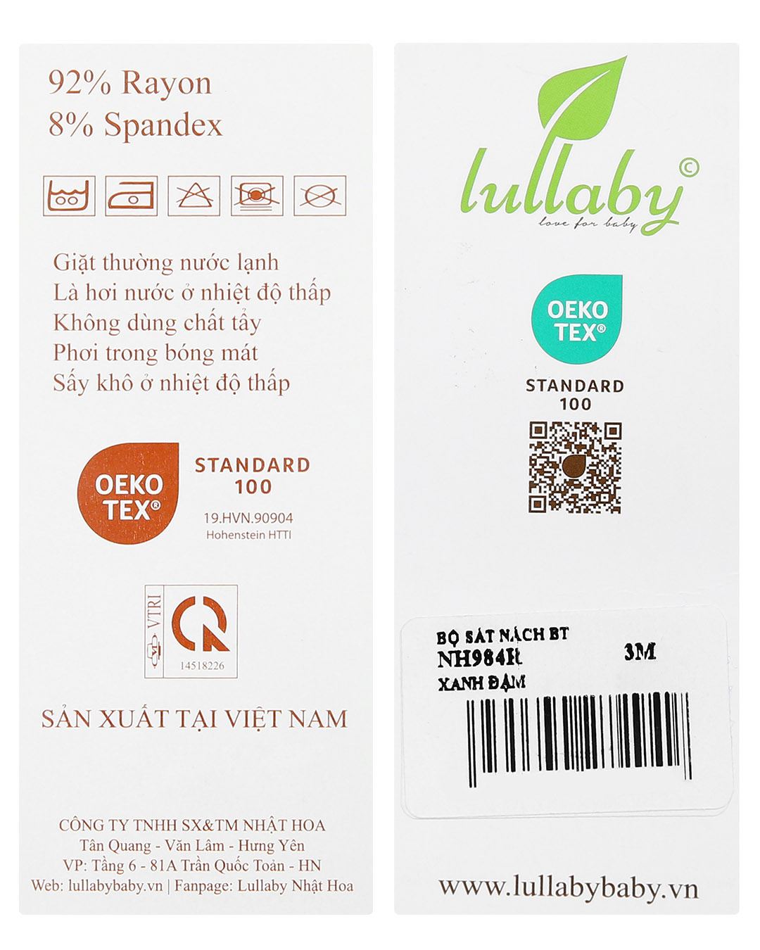 Bộ sát nách bé trai Lullaby NH984R màu nâu 20