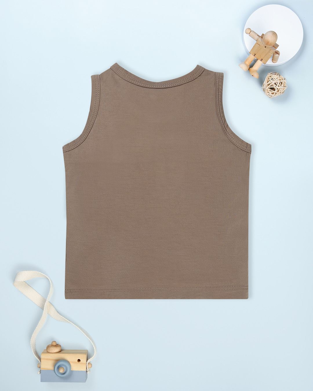 Bộ sát nách bé trai Lullaby NH984R màu nâu 3