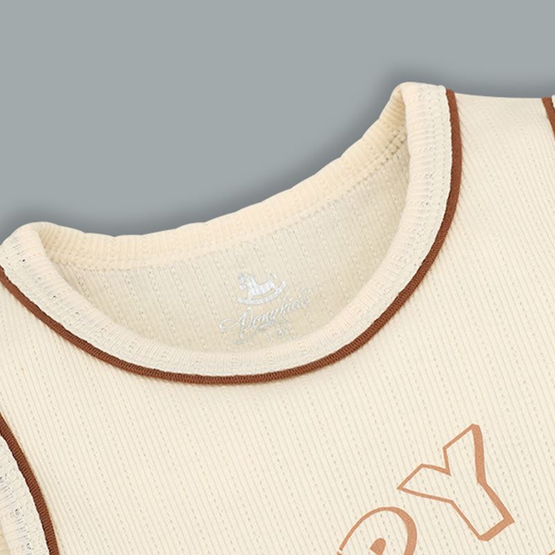 Bộ sát nách bé trai Pony Kids in Snoopy màu xanh ghi 16