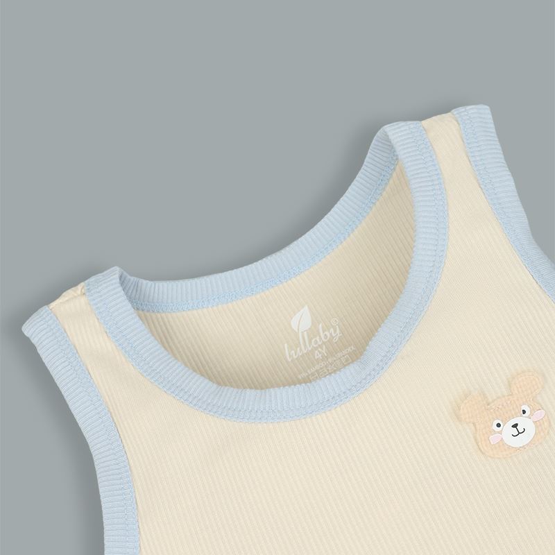Bộ sát nách bé trai Lullaby NH396N màu be 5