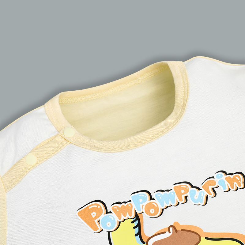 Bộ tay ngắn bé trai BabyMommy cài vai in hoạt hình màu xanh dương - trắng 30