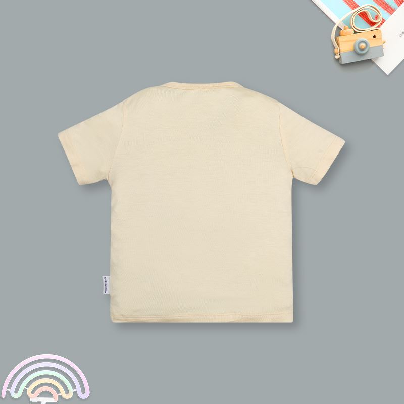 Bộ tay ngắn bé trai BabyMommy cài vai in hoạt hình màu xanh dương - trắng 16