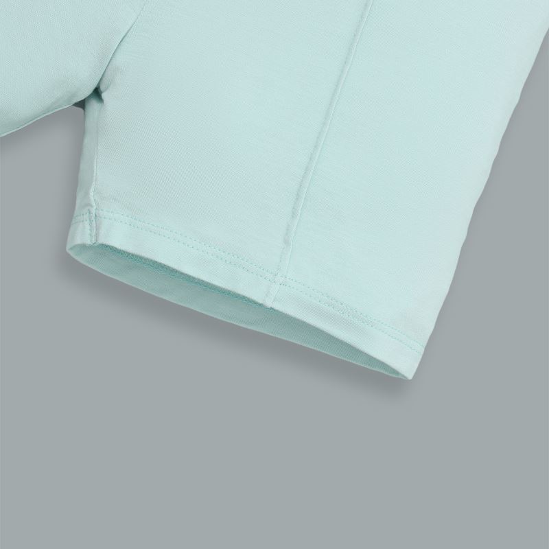 Bộ tay ngắn bé trai Lullaby NH385N màu trắng - xanh cổ vịt 12