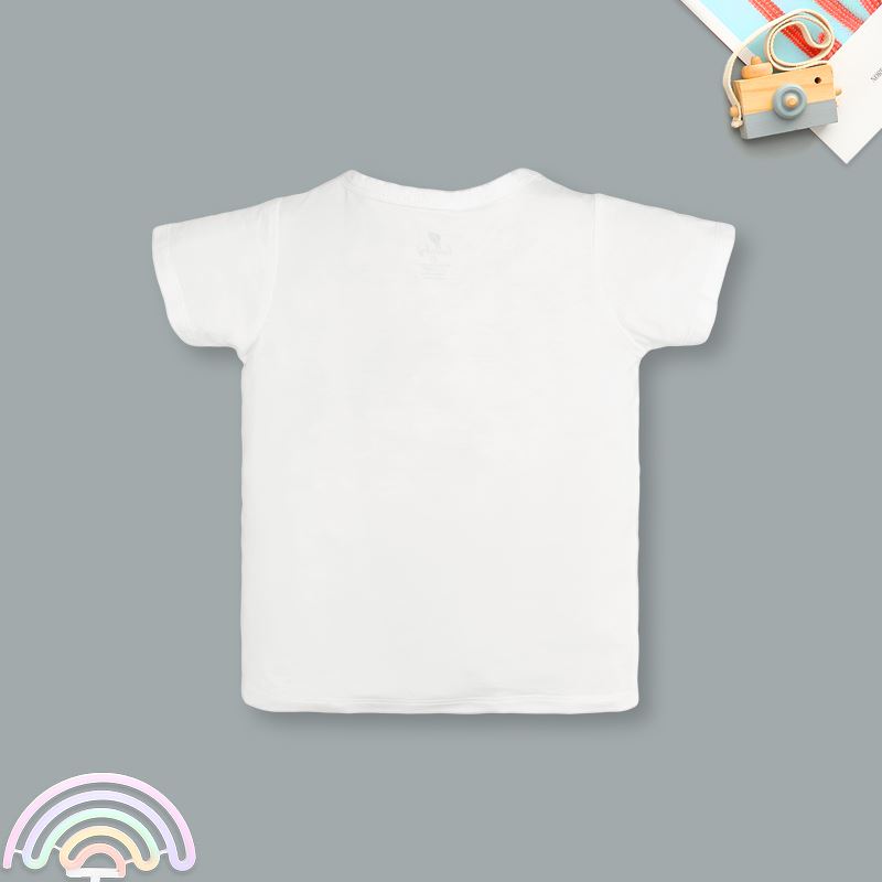 Bộ tay ngắn bé trai Lullaby NH385N màu trắng - xanh cổ vịt 4