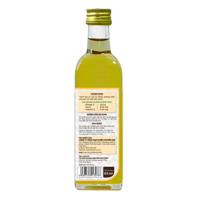 Dầu Sacha inchi Thuyền Xưa ăn dặm cho bé chai 65 ml (từ 6 tháng) 16