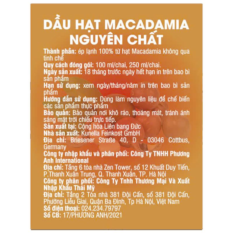 Dầu macca Kunella ăn dặm cho bé chai 100 ml (từ 6 tháng) 4
