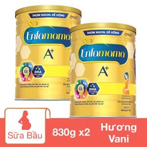 Combo 2 Hộp Sữa Bầu Enfamama A+ 360° Brain Plus Hương Vani 830G