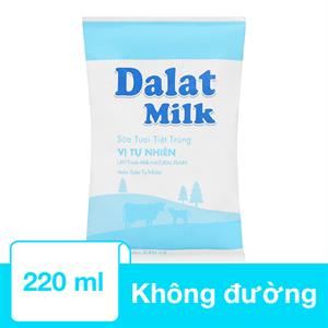 Bịch Sữa Tươi Tiệt Trùng Dalat Milk Vị Tự Nhiên 220 Ml (Từ 1 Tuổi)