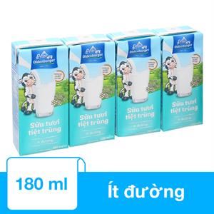 Lốc 4 Hộp Sữa Tươi Tiệt Trùng Oldenburger Ít Đường 180 Ml (Từ 1 Tuổi)