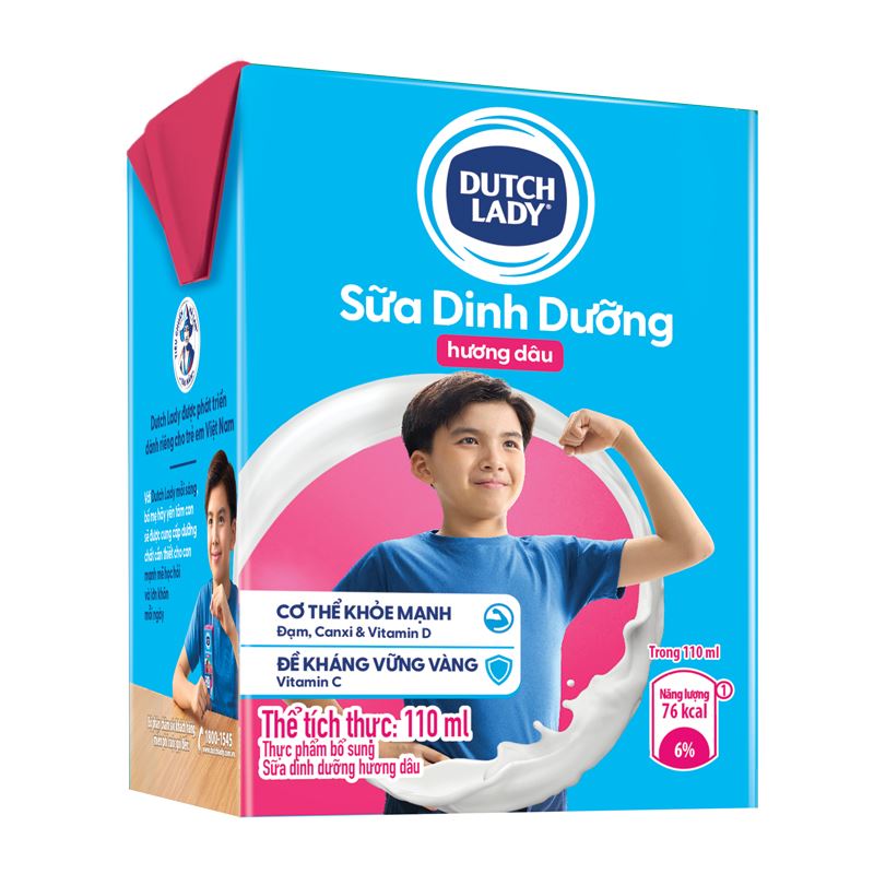 Lốc 4 hộp sữa tiệt trùng Dutch Lady có đường hương dâu 110 ml (từ 1 tuổi) - Giao bao bì ngẫu nhiên 3