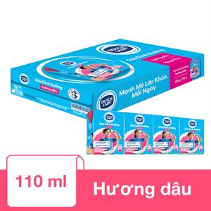 Thùng 48 hộp sữa tiệt trùng Dutch Lady hương dâu - Giao bao bì ngẫu nhiên