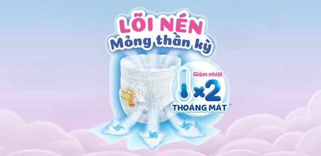 Tã quần Bobby size XXXL 22 + 2 miếng (20 - 35 kg) - Sử dụng công nghệ lõi nén mỏng thần kỳ, tạo sự thoáng khí gấp 2 lần cho bé
