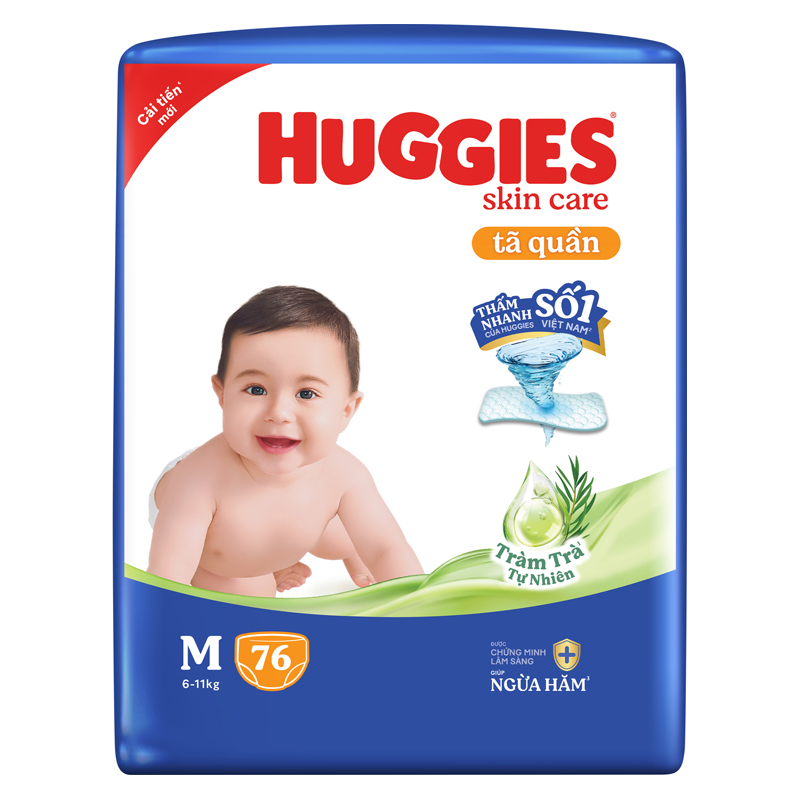 Tã quần Huggies Skincare size M - Giao bao bì ngẫu nhiên