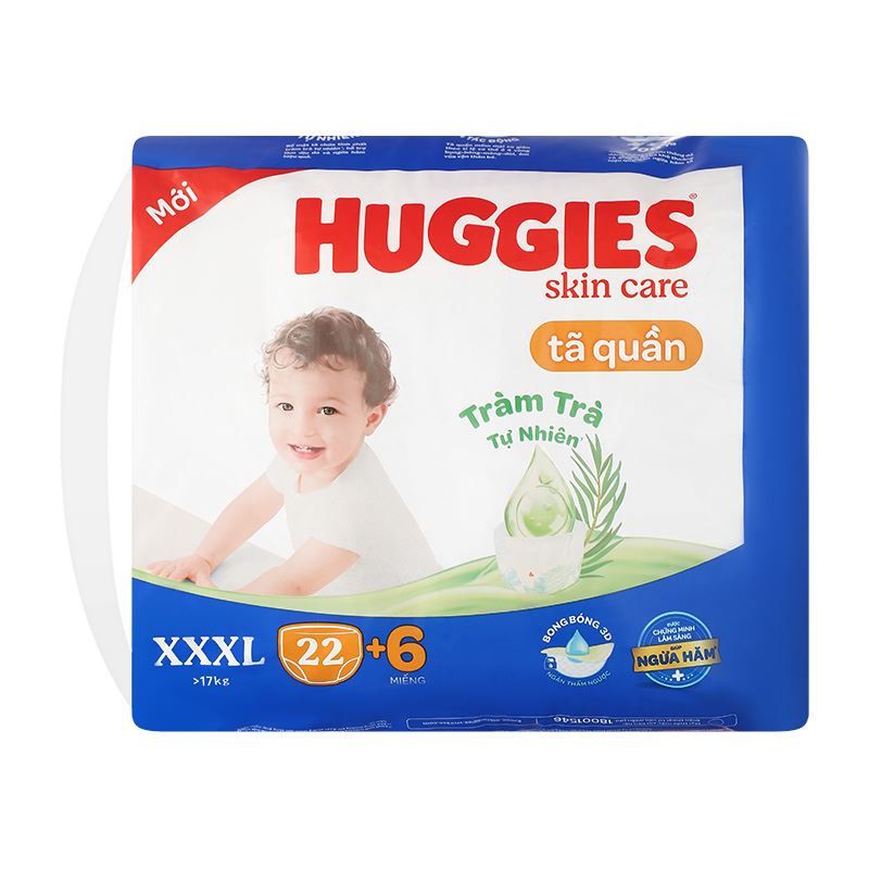 Tã quần Huggies Skincare size XXXL - Giao bao bì ngẫu nhiên