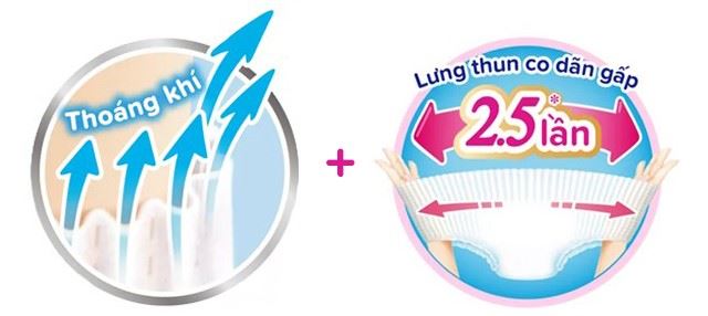 Tã quần Merries size L 54 miếng (9 - 14 kg)-Thiết kế