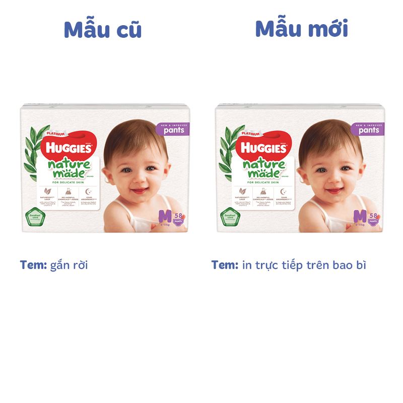 Combo 2 tã quần Huggies Platinum nature made siêu cao cấp size L 44 miếng/bịch (9 - 14 kg) - Giao bao bì ngẫu nhiên 32