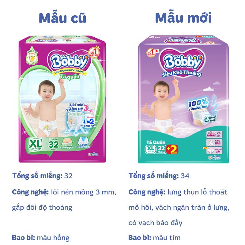 Tã quần Bobby size XXL 28 + 2 miếng (15 - 25 kg) - Giao bao bì ngẫu nhiên 47