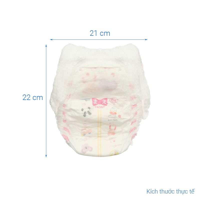 Tã quần cho bé gái Moony size XL 38 miếng (12 - 22 kg) - Giao bao bì ngẫu nhiên 8