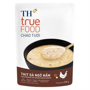 Cháo Tươi Th True Food Vị Thịt Gà, Ngô, Nấm Gói 240G (Từ 1 Tuổi)