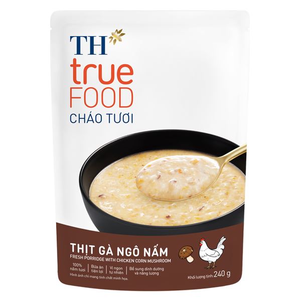 Cháo tươi TH true FOOD vị thịt gà, ngô, nấm gói 240g (từ 1 tuổi) - AVAKids.com