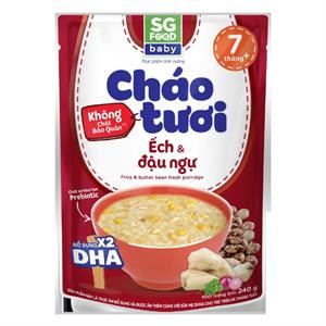 Cháo Tươi Sg Food Baby Vị Ếch Và Đậu Ngự Gói 240G (Từ 7 Tháng)