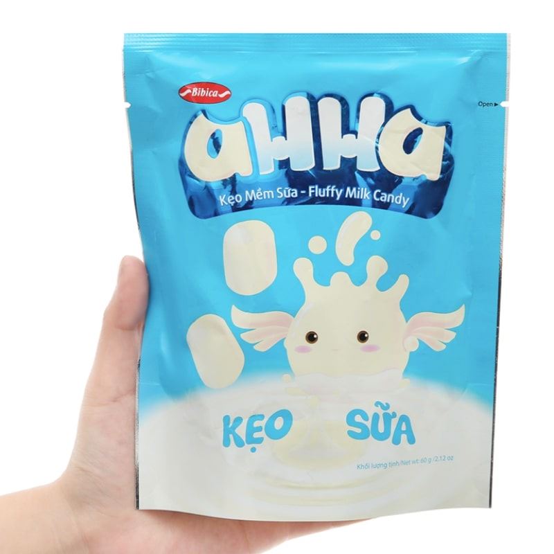 Kẹo mềm Ahha vị sữa gói 60g 4