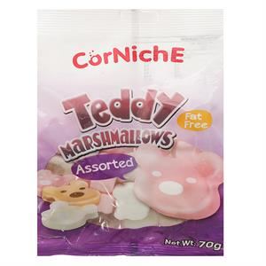 Kẹo Xốp Marshmallow Corniche Teddy Hương Vani Gói 70G (Từ 3 Tuổi)