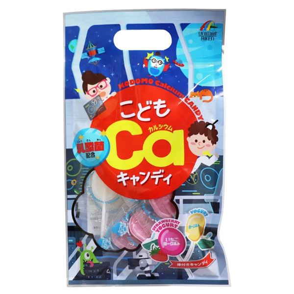 Kẹo mút canxi Unimat Riken vị sữa chua, sữa chua dâu gói 70g (từ 3 tuổi) - AVAKids.com