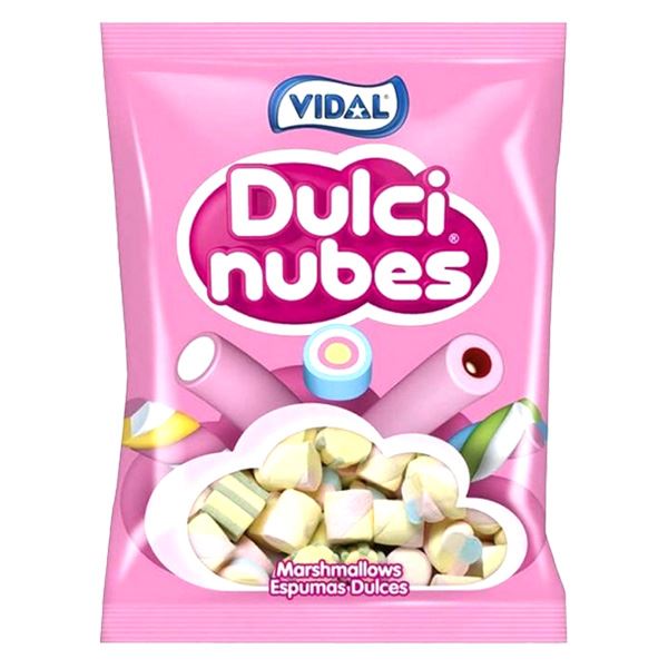 Kẹo xốp marshmallow Vidal Dulci Nubes hương chanh, hoa rum
