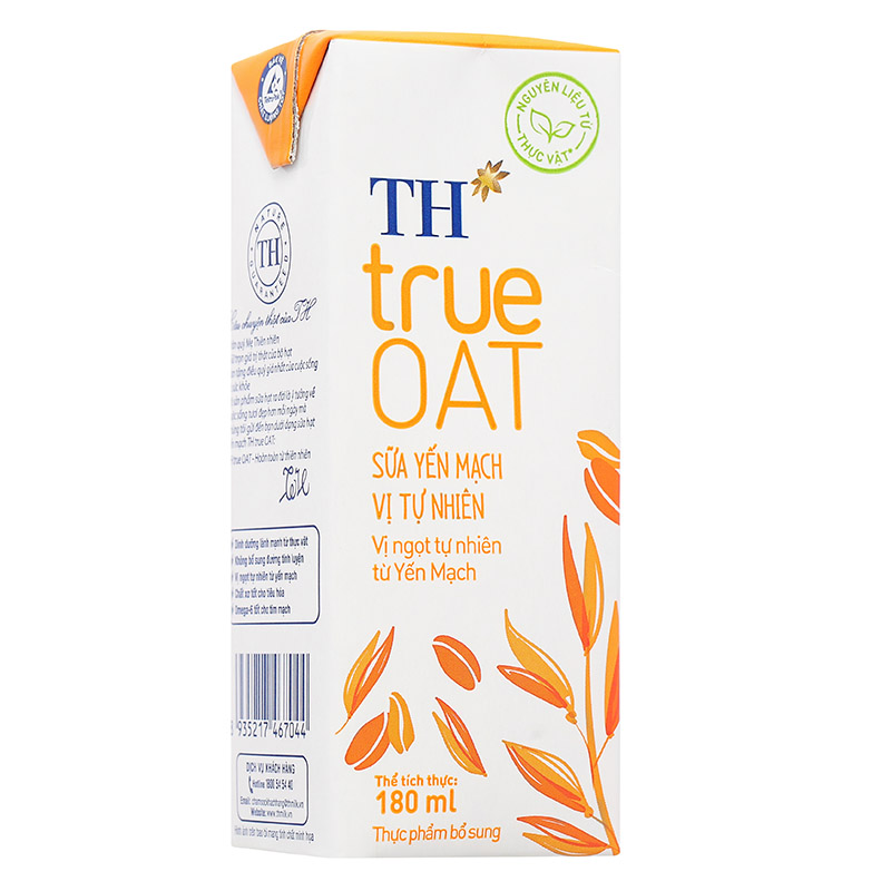 Lốc 4 hộp sữa yến mạch TH true Oat 180 ml (từ 2 tuổi) 5