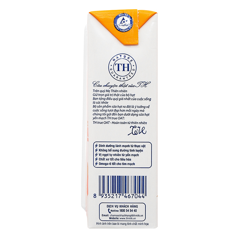 Lốc 4 hộp sữa yến mạch TH true Oat 180 ml (từ 2 tuổi) 8
