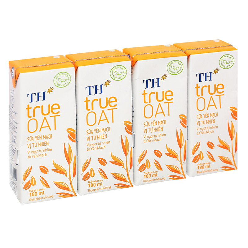 Lốc 4 hộp sữa yến mạch TH true Oat 180 ml (từ 2 tuổi) 16
