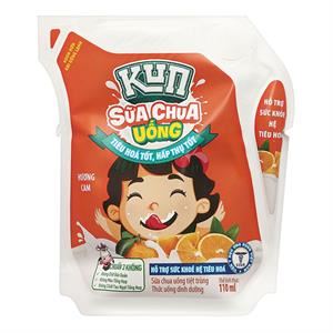 Sữa Chua Uống Tiệt Trùng Lif Kun Vị Cam 110 Ml (Từ 2 Tuổi)