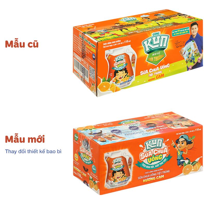Sữa chua uống tiệt trùng LiF Kun vị cam 110 ml (từ 2 tuổi) 8