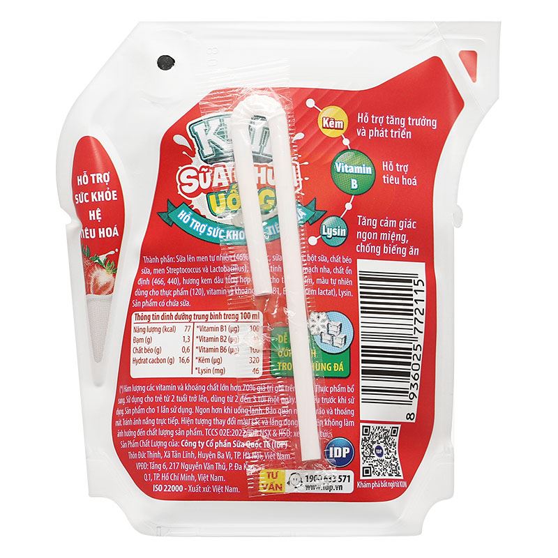 Sữa chua uống tiệt trùng LiF Kun vị kem dâu 110 ml (từ 2 tuổi) 3