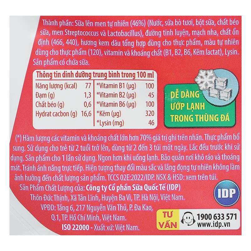 Sữa chua uống tiệt trùng LiF Kun vị kem dâu 110 ml (từ 2 tuổi) 6