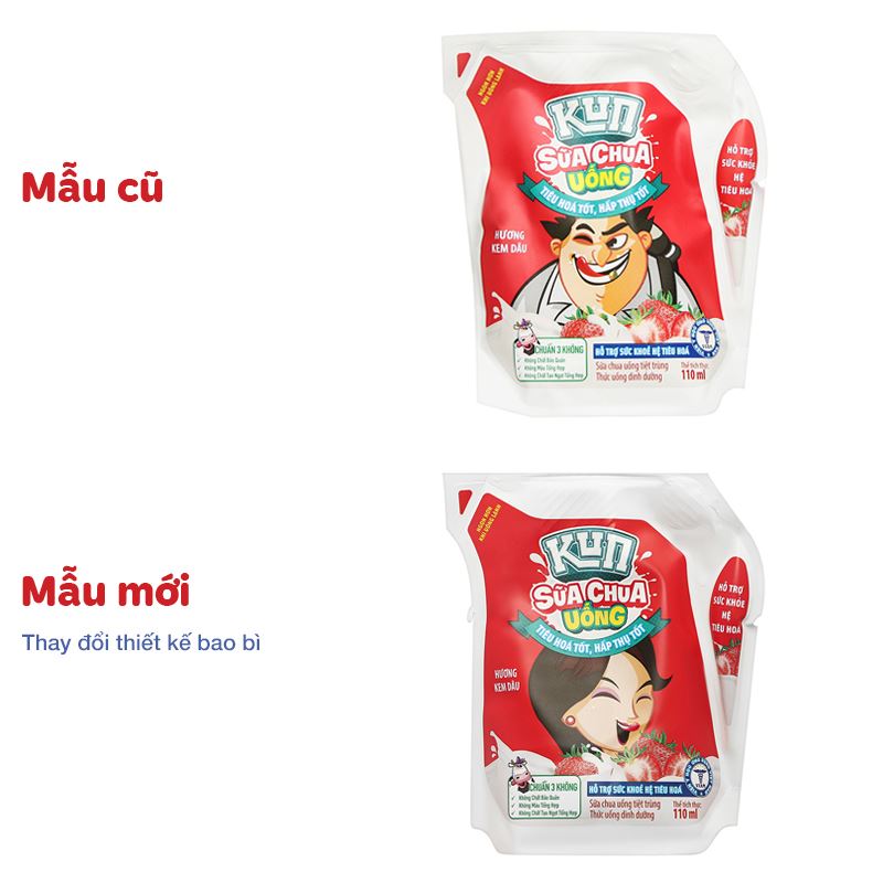 Sữa chua uống tiệt trùng LiF Kun vị kem dâu 110 ml (từ 2 tuổi) 9