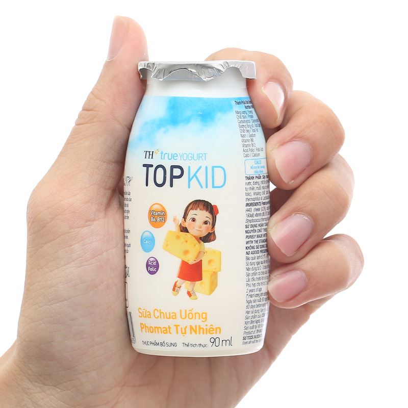 Lốc 4 chai sữa chua uống phomat tự nhiên TH true YOGURT TOPKID 90 ml (từ 2 tuổi) - Giao bao bì ngẫu nhiên 7