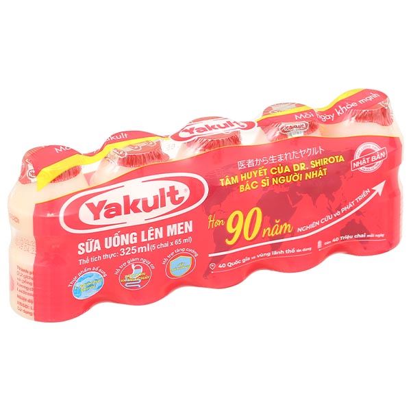 Lốc 5 chai sữa chua Yakult 65ml uống liền, giá tốt - AVAKids.com