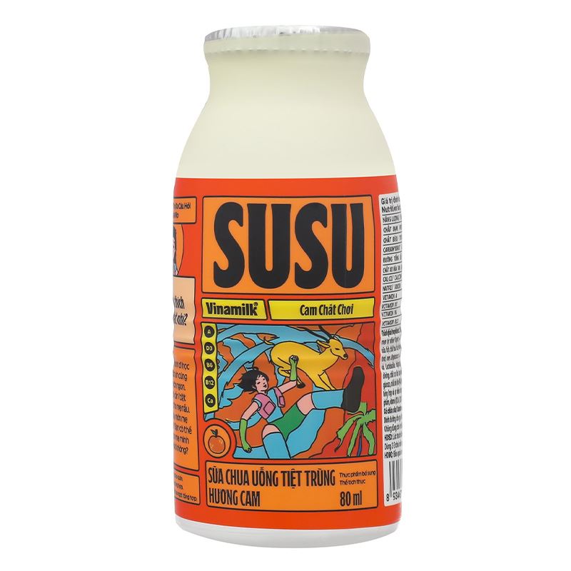 Lốc 6 chai sữa chua uống tiệt trùng Vinamilk SuSu vị cam 80 ml (từ 1 tuổi) - Giao bao bì ngẫu nhiên 19