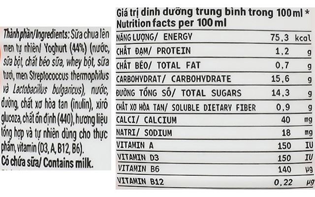 Thành phần dinh dưỡng